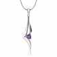 Amethyst and Blue Topaz pendant in sterling silver, style P7327 - view 5