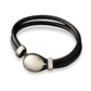 Silver & Leather Bracelet B2005 - Cuflinks