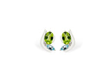 Gemstone Earring E9897 - E9897 Peridot w/ Blue Topaz - Earring