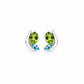 Blue Topaz and Sky Blue Topaz earrings in sterling silver, style E9897