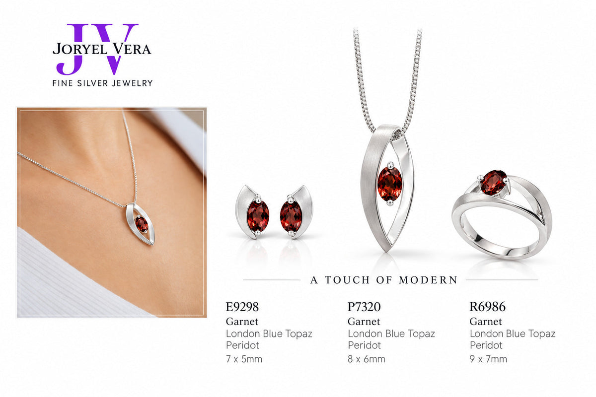 Amethyst and Blue Topaz jewelry set in sterling silver