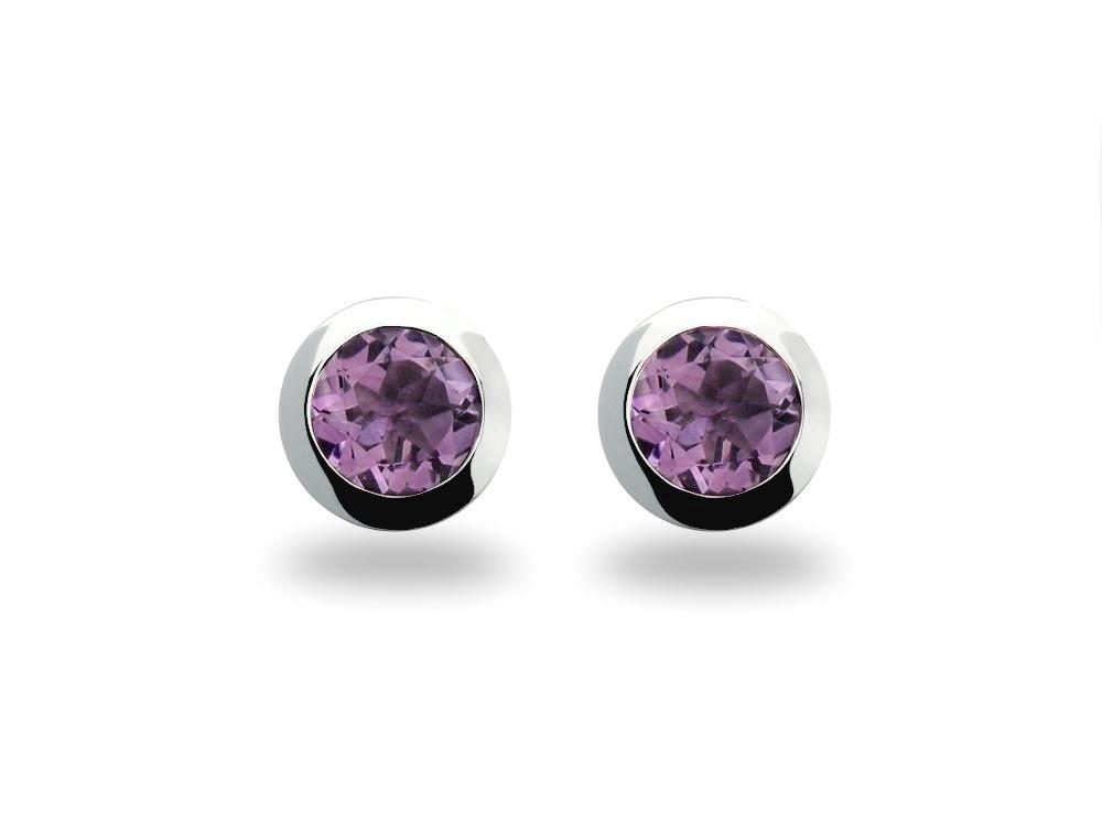 E3136 6mm AMETHSYT EARRING - Charizzma Jewelry