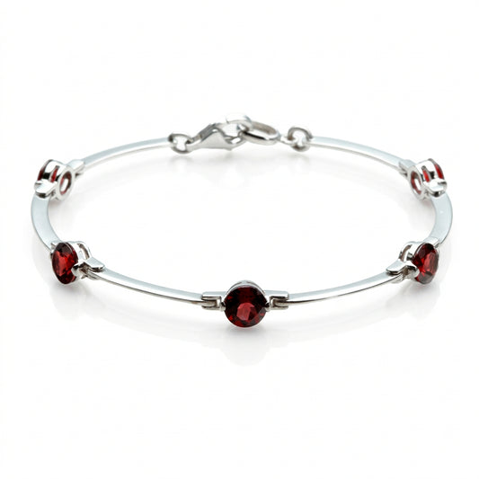 Amethyst and Blue Topaz bracelet in sterling silver by Joryel Vera, style B1111 - view 2