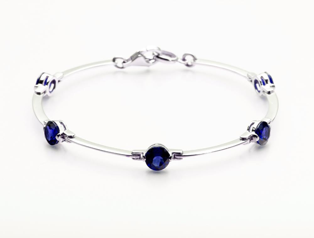 Amethyst and Blue Topaz bracelet in sterling silver by Joryel Vera, style B1111 - view 8