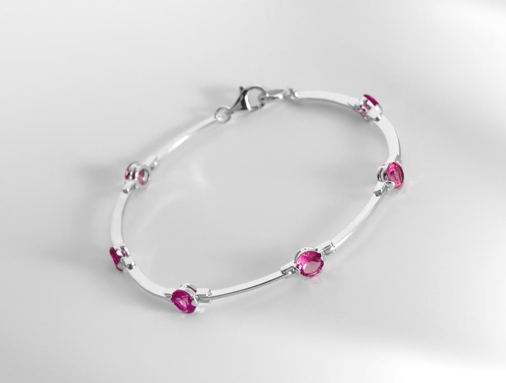 Amethyst and Blue Topaz bracelet in sterling silver by Joryel Vera, style B1111 - view 10