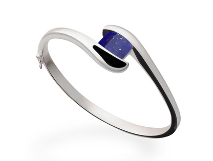 Amethyst and Blue Topaz bracelet in sterling silver, style B1740 - view 3