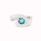 Amethyst and Blue Topaz ring in sterling silver, style R6997 - view 2