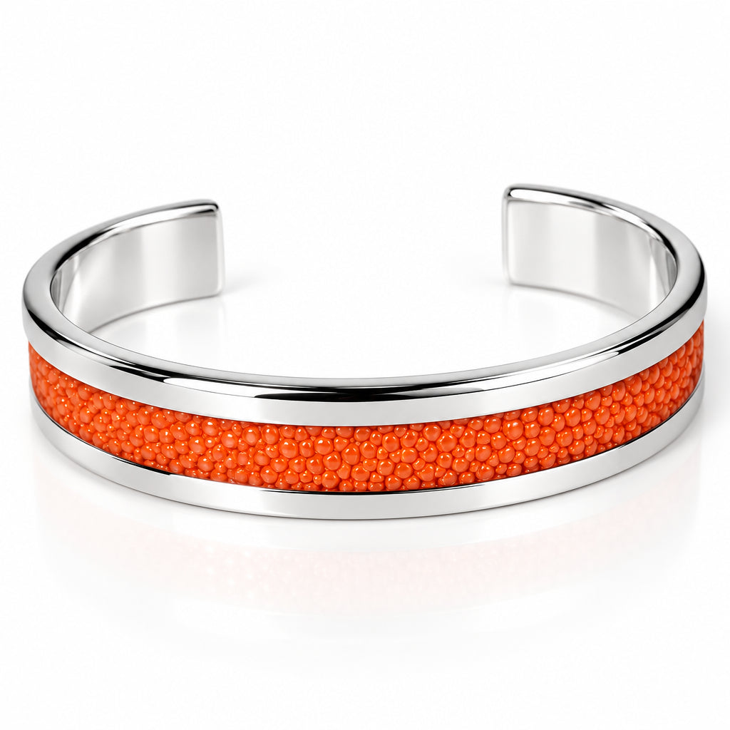 Stingray Texture Bracelet in 925 Sterling Silver | BA990 - view 3
