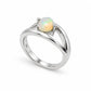 Amethyst and Blue Topaz ring in sterling silver, style R6986 - view 6