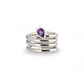 Amethyst and Blue Topaz ring in sterling silver, style R4051 - view 3