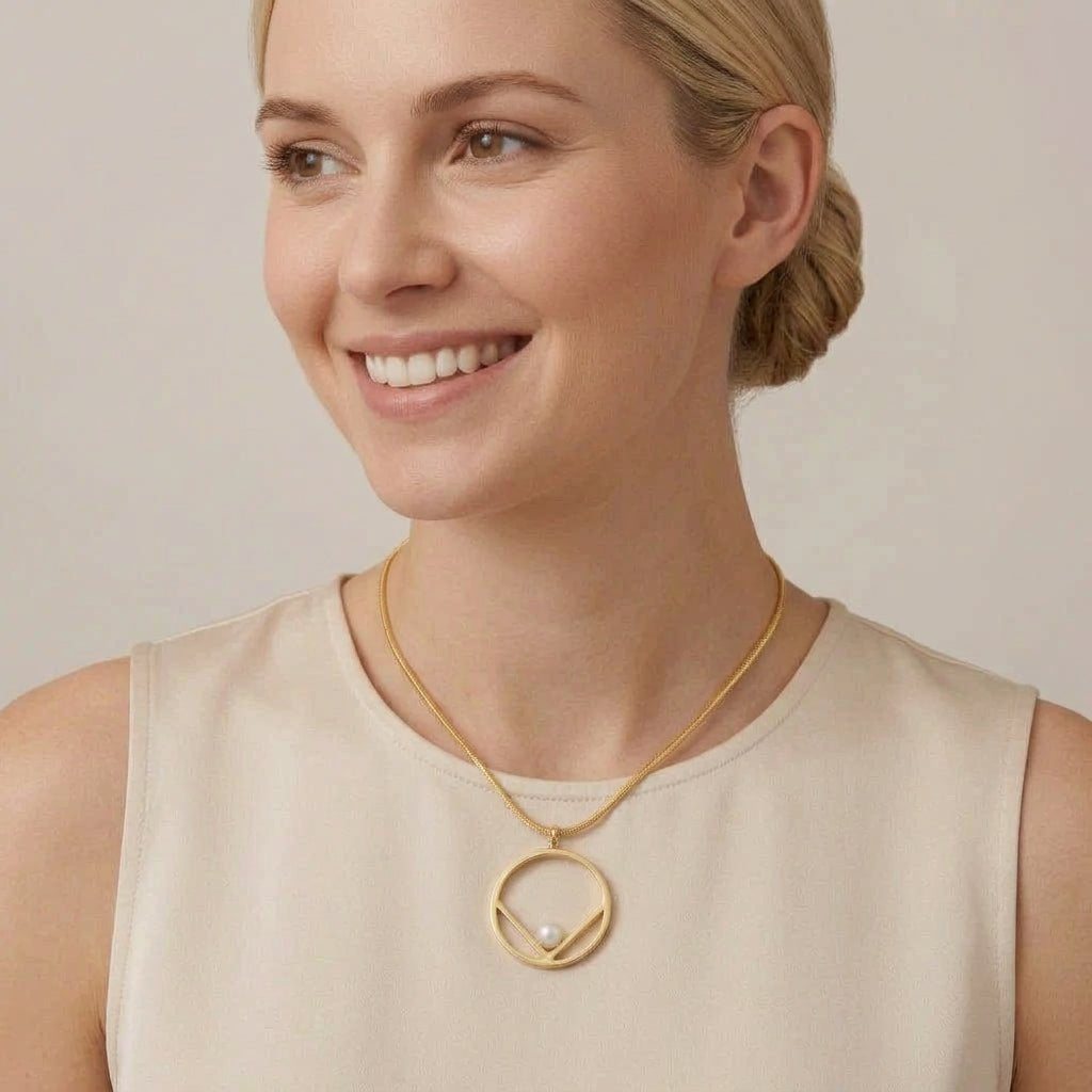 Modern Pearl Pendant | P14499 - view 2