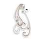 Blue Topaz and White Topaz pendant in sterling silver, style P6492 - view 4