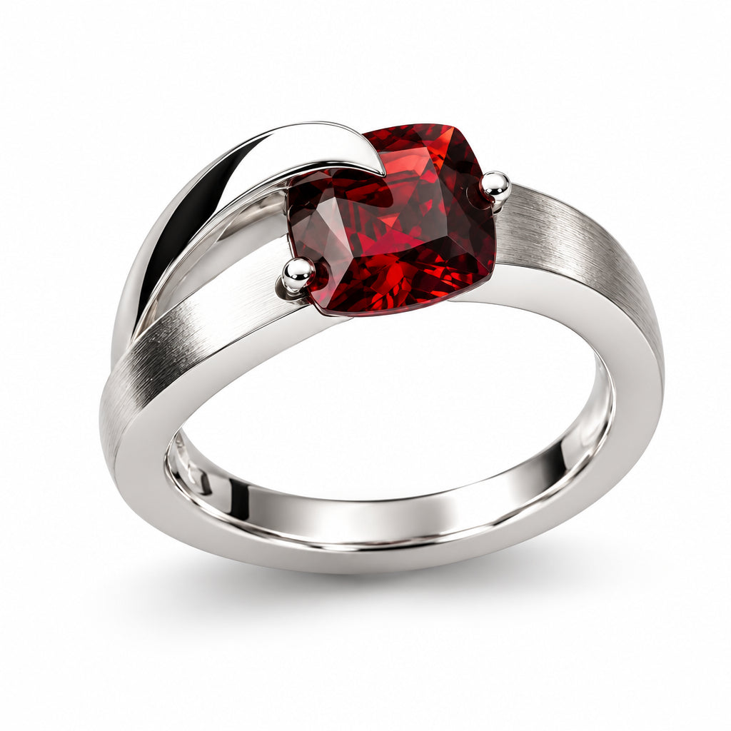 Amethyst and Blue Topaz ring in sterling silver, style R5825