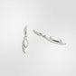 Black Onyx and White Agate earrings in sterling silver, style E4868 - view 2