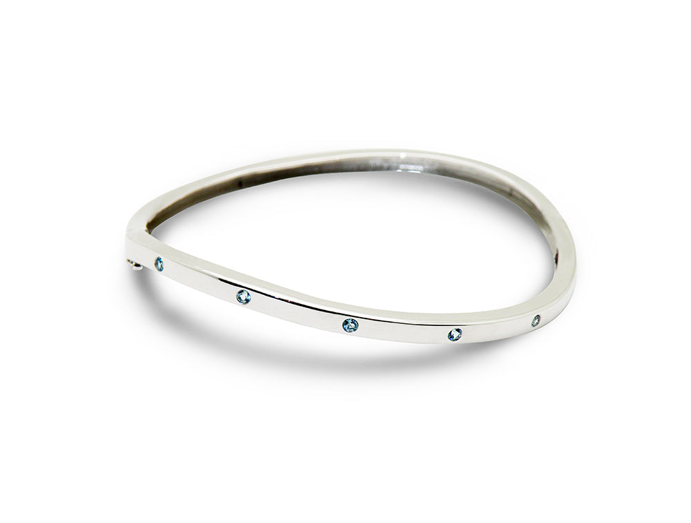 Blue Topaz and Iolite bracelet in sterling silver, style B1326 - view 4