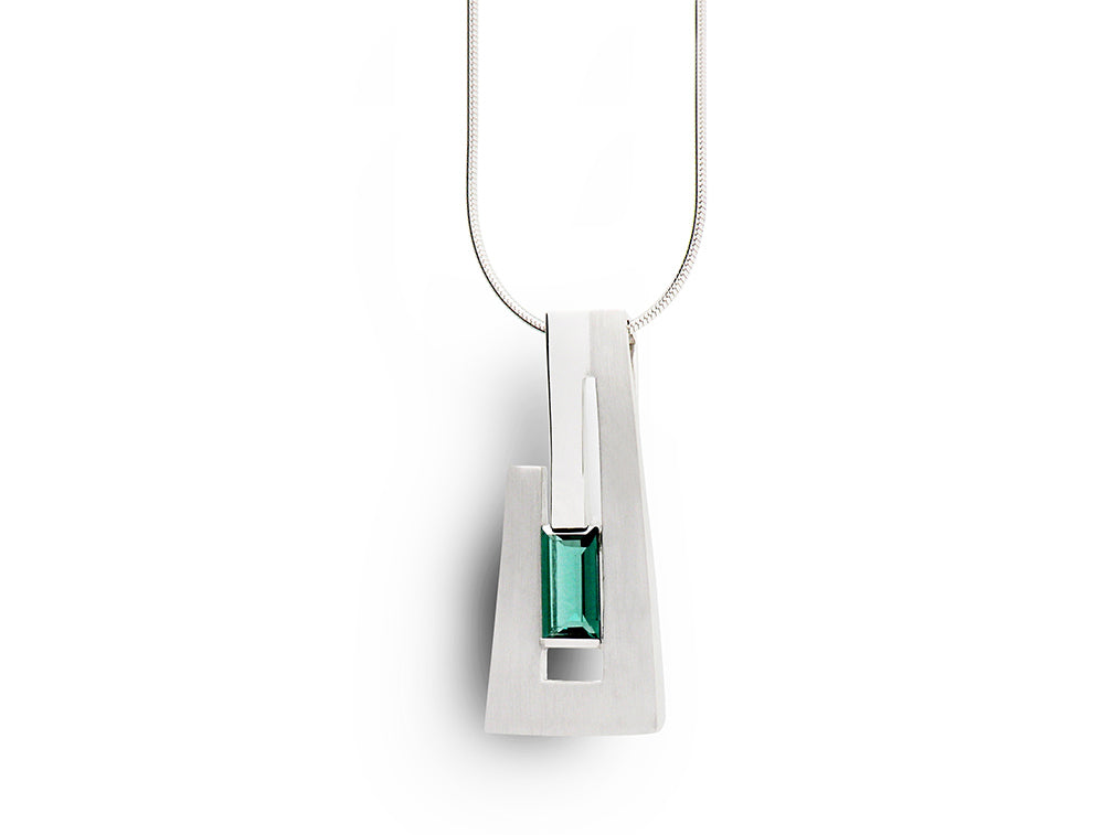 Amethyst and Blue Topaz pendant in sterling silver, style P7313 - view 8