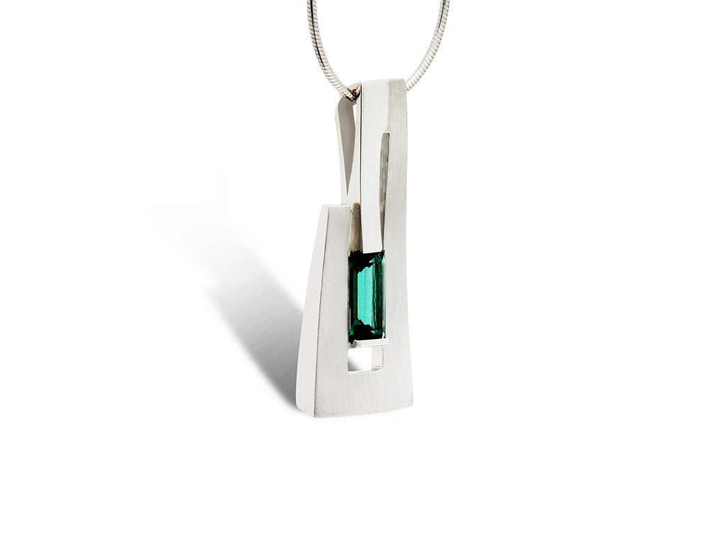 Amethyst and Blue Topaz pendant in sterling silver, style P7313 - view 7