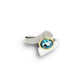 Amethyst and Blue Topaz ring in sterling silver, style R6998 - view 4