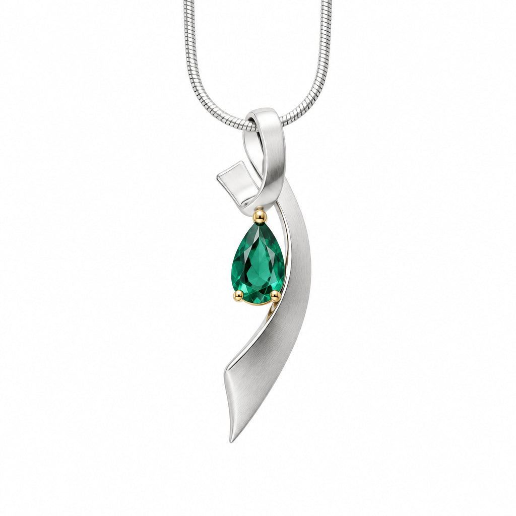 Amethyst and Blue Topaz pendant in sterling silver, style P7321