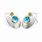 Cabochon Gemstone Earrings in 925 Sterling Silver | E9292 - view 4