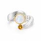 Citrine and Moonstone ring in sterling silver, style R6981