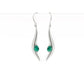 Garnet and Green Quartz earrings in sterling silver, style E9307 - view 2