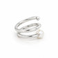 Cultured Pearl ring in sterling silver, style R3968 - view 3