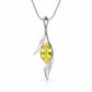 Amethyst and Clear Quartz pendant in sterling silver, style P6903 - view 3