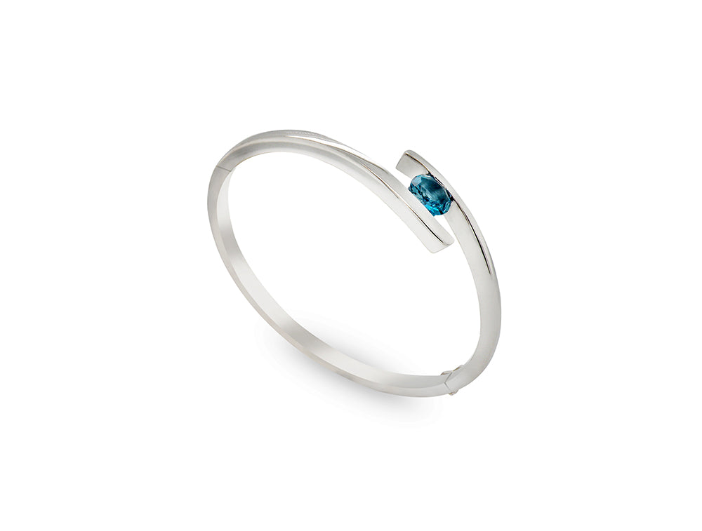 Amethyst and Blue Topaz bracelet in sterling silver, style B1686 - view 8