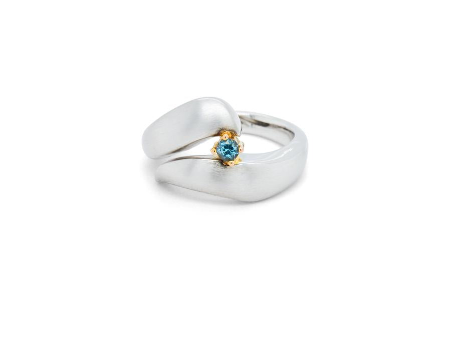 Blue Topaz ring in sterling silver, style R4698