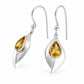 Citrine and Green Amethyst earrings in sterling silver, style E9285 - view 5