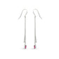 Rhodolite Garnet and Garnet earrings in sterling silver, style E9863 - view 3