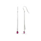 Rhodolite Garnet and Garnet earrings in sterling silver, style E9863 - view 2