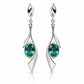 Amethyst and Blue Topaz earrings in sterling silver, style E8438 - view 3
