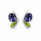 Blue Topaz and Sky Blue Topaz earrings in sterling silver, style E9897 - view 2