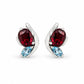 Blue Topaz and Sky Blue Topaz earrings in sterling silver, style E9897 - view 3
