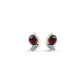 Gemstone Earring E9897 - E9897 Rodolite Garnet w/ Blue Topaz - Earring