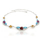 Rhodolite Garnet, Citrine and Blue Topaz necklace in sterling silver, style N3329 - view 4