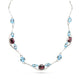 Rhodolite Garnet and Blue Topaz necklace in sterling silver, style N3329 - view 6