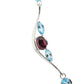 Rhodolite Garnet and Blue Topaz necklace in sterling silver, style N3329 - view 7