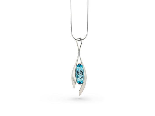 Large Gemstone Pendant P7601 - P7601 Sky Blue Topaz - Pendant