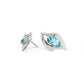 Green Quartz and Rose Quartz earrings in sterling silver, style E9891 - view 3