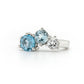 Blue Topaz ring in sterling silver, style R3894