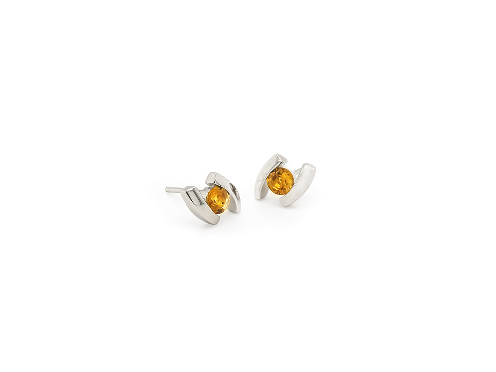 Amethyst and Blue Topaz earrings in sterling silver, style E3059 - view 6