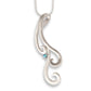 Blue Topaz and White Topaz pendant in sterling silver, style P6492 - view 3