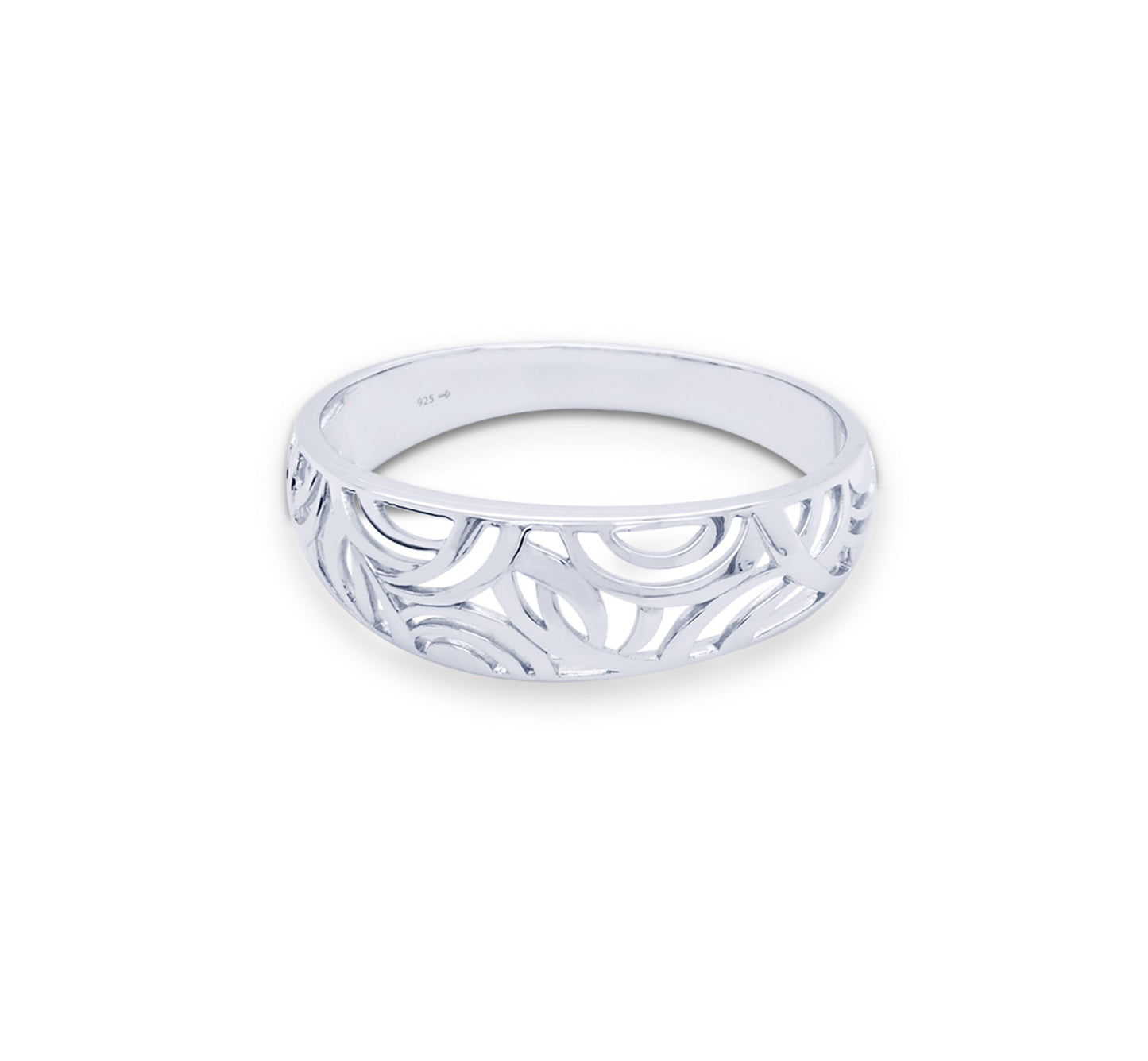 Silver Bangle Bracelet BA1005 - Filigree - Bracelet