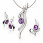 Amethyst and Blue Topaz jewelry set in sterling silver, style SET153 - view 2