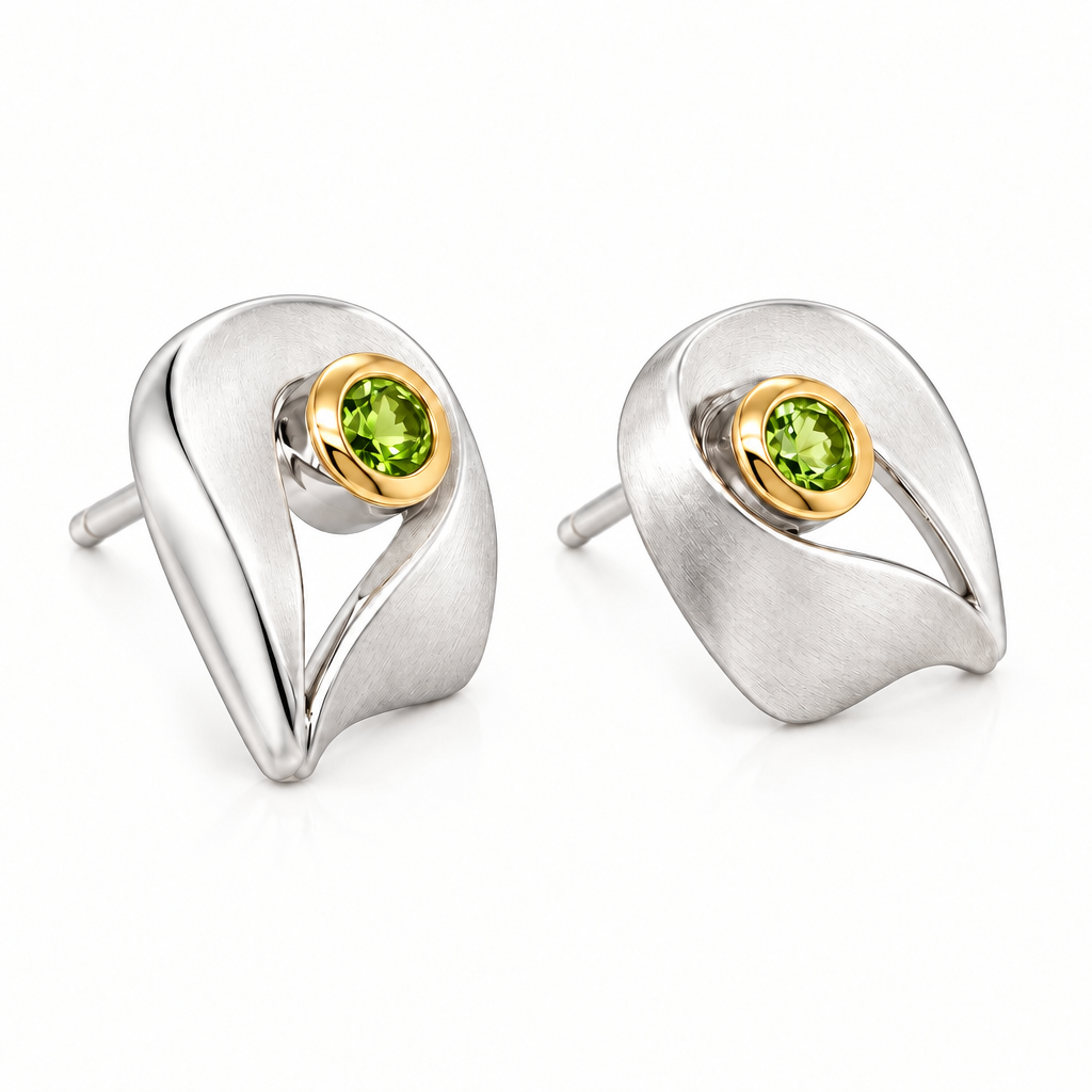 Artistic Heart Earrings in 925 Sterling Silver | E9296 - view 3