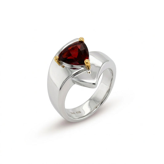 Amethyst and Blue Topaz ring in sterling silver, style R6108 - view 2