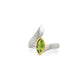 Blue Topaz and Garnet ring in sterling silver, style R5832
